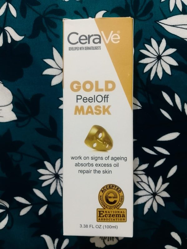 Cerave Radiant Glow Peel-off Gold Mask – Deep Cleansing & Brightening Facial Treatment – 100ml